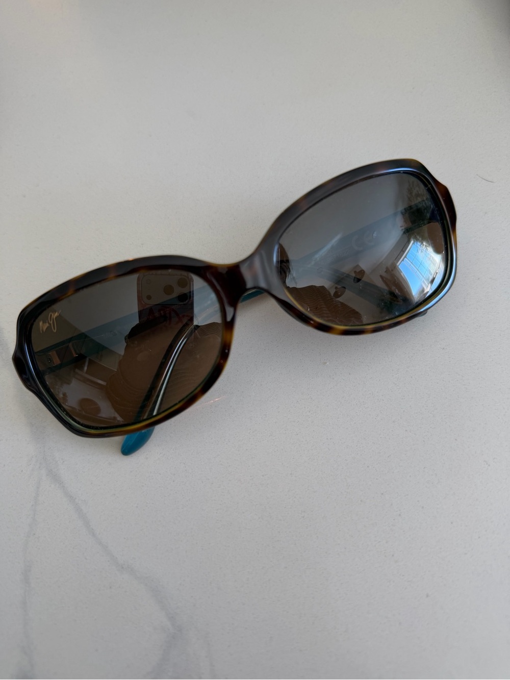 Maui Jim Cloud Break MJ700-10P Polarized Sunglasses Brown Blue Tortoise + Case